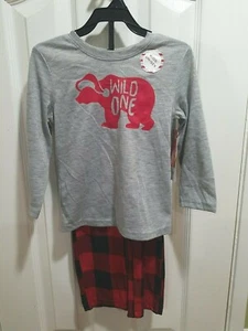 WILD ONE SCHLAFANZUG Set North Pole Trading Co. Kinder 2T 3T Schlafanzug Buffalo Check kariert - Bild 1 von 3