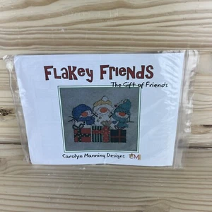 Carolyn Manning Designs Flakey Friends Cross Stitch Pattern & Floss - Picture 1 of 6