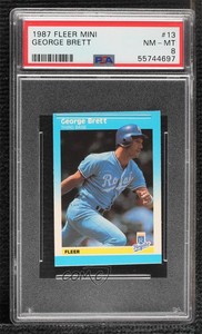 1987 Fleer Classic Miniatures Factory Set George Brett #13 PSA 8 HOF