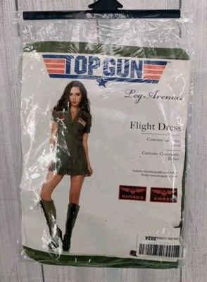 Leg Avenue, Top Gun, Flight Dress Costume Adult Size Medium (AF4-4) - Image 1 of 4