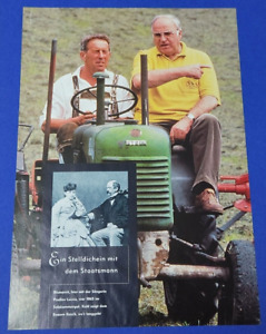 3. Bilddokument Politiker Helmut Kohl Traktor Anzeige Werbung Reklame 1996