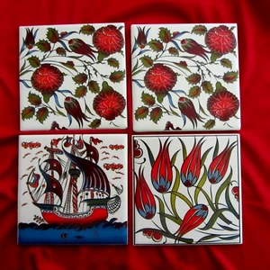 LOTE DE 4 AZULEJOS DE CERÁMICA VILLEROY & BOCH ABSOLUTAMENTE HERMOSOS - Imagen 1 de 10