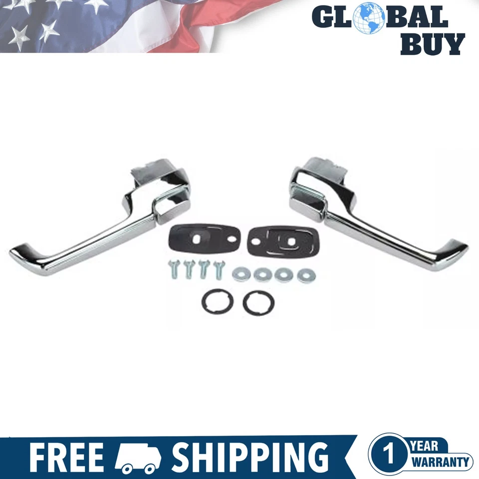 Nuevo par cromado de manija de puerta exterior exterior delantera para Chevy GMC 1967-1972 Foto 1 de 4