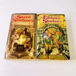 Sword of Shannara + Elfstones of Shannara #1 #2 Terry Brooks Vintage Fantasy - Picture 1 of 10