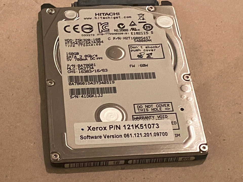 Xerox WorkCentre 7525 7530 7535 7545 HARD DISK 121K51073 - Image 1 of 1