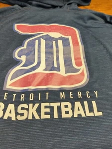 Adidas Detroit Mercy Titans  Mens Medium Blue Lightweight Hoodie Basketball - Picture 1 of 6