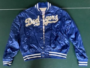Vintage Los Angeles Dodgers Felco Satin Bomberjacke Erwachsene XL LA Extra Large - Bild 1 von 13