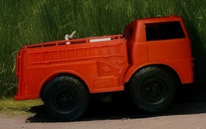 Rare Gay Toys Plastic 12" Red Fire Engine Truck Made in USA Vintage 1960's - Picture 1 of 8