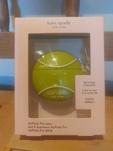 Kate Spade New York AirPids Pro Case. Green Tennis Ball Clip/Keychain. - Picture 1 of 9
