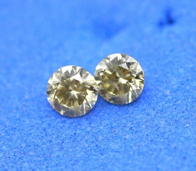 Natural Setting Diamond Loose 3 MM Round 0.28 Ct Champagne /SI2 Grade 2 PCS - Image 1 of 4
