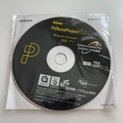 Nikon Picture Project 1.7 Windows & Mac CD-Rom & Reference Manual 2 Discs h2993s - Image 1 of 2