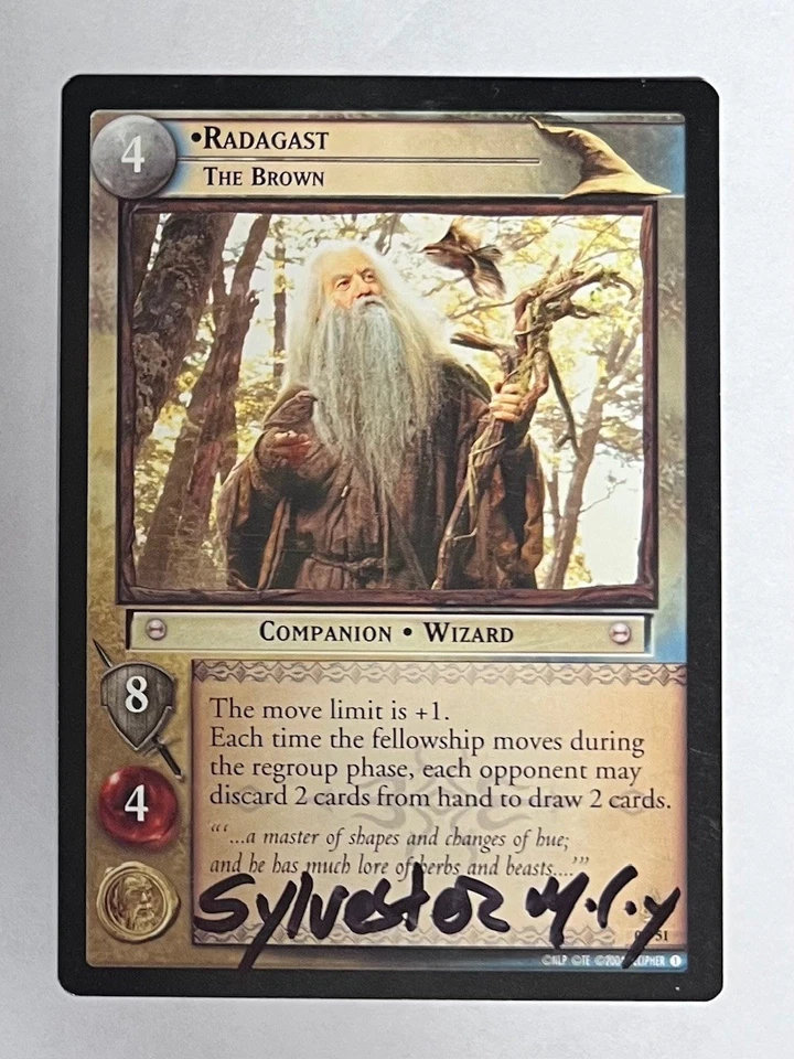 Autographed  Lord of the Rings CCG  PROMO Radagast, The Brown (Sylvester McCoy) - Image 1 of 1