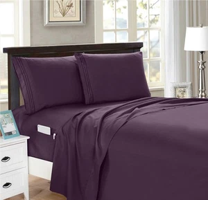 Elegant Comfort 4-Piece Queen- Smart Sheet Set! Luxury Soft 1500 Thread Count - Picture 1 of 7
