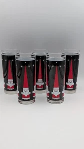 Libbey groß Santa Holt Howard Becher Glas 5,5" Vintage 5er Set - Bild 1 von 5