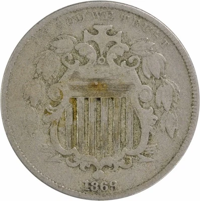 1869 Shield Nickel VF Uncertified #304 - Image 1 of 2