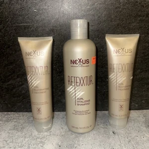 2 Nexxus Retextur Curl Vitalizing Shampoo Treatment Tubes & 1 Shampoo Flasche - Bild 1 von 1