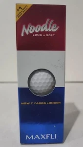 Maxfli Noodle Long and Soft  Golf Balls - Pack of 3 - Picture 1 of 3