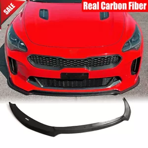 For Kia Stinger 2018-2023 Real Carbon Fiber Front Bumper Lip Spoiler Splitters - Bild 1 von 12