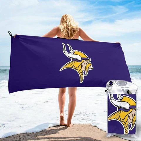 Minnesota Vikings Soft and Quick Dry Towel Beach Camping Towel 27.5x55 Inch Cover