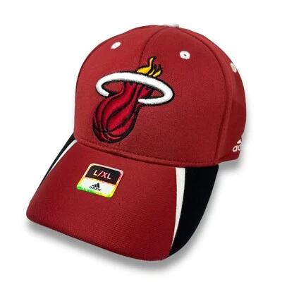 Miami Heat NBA Adidas Logo Flex Stretch Fit Cap Size L/XL (Red) NWT NEW - Image 1 of 4