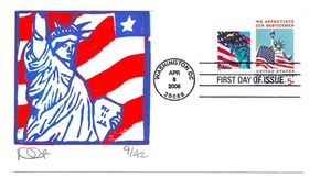 3978+ 39c Lady Liberty booklet single, David Curtis, FDC - Picture 1 of 1