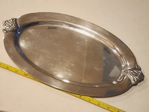 RARE INTERNALTIONAL ROYAL DANISH  STERLING SILVER W411 17" TRAY - Picture 1 of 10