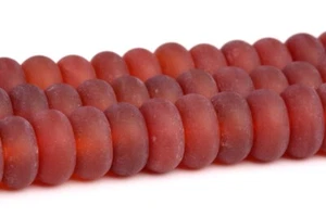 Cuentas de cornalina roja mate natural grado AAA Rondelle cuentas sueltas 6x3MM 8x4MM - Imagen 1 de 6