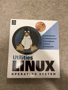 Vntg Linux Utilities Operating System NEW SEALED Big Box HTF RARE Penguin 140+ - Picture 1 of 3