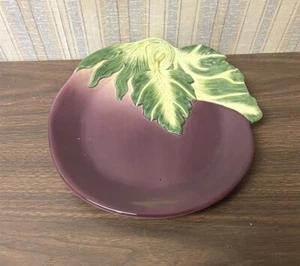 Fitz & Floyd Le Marché Eggplant Plate 9-1/2" x 8-1/2" - Picture 1 of 2