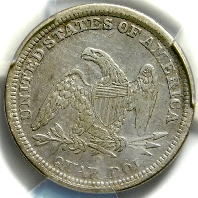 ❤️🤍💙🦅🇺🇸😎PCGS VF20 1843 O SEATED LIBERTY QUARTER - Image 1 of 3