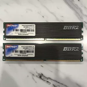 Patriot 4GB (2x2GB) DDR2 800/PC2-6400 DDR2 Desktop RAM/Memory (PDC24G6400ELK) - Picture 1 of 3
