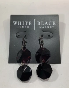 White House Black Market Black/ Purple Earrings - Picture 1 of 3