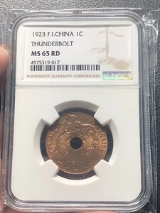 1 Cent Copper Coins Indochine NGC MS-65RD Top Pop 1923 T.Bolt Original_LDP Shop. - Picture 1 of 4
