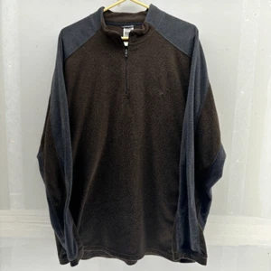 The North Face Men's TKA 100 Micro 1/4 Zip Fleece Pullover XL Brown A436 EUC - Picture 1 of 5