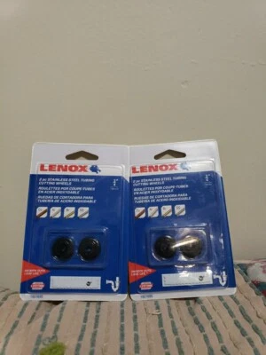 Lot Of (2) Lenox 2 pc Stainless Steel Tubing Cutter Wheels 3/4" 19mm 1921695 - Image 1 of 3