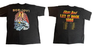 Vtg Bon Jovi Shirt 1986 Slippery When Wet Rock Music Band Tour PP80 - Picture 1 of 3