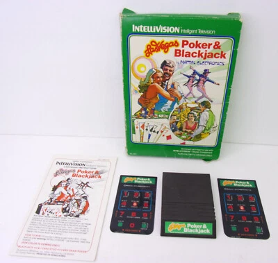 Las Vegas Poker & Blackjack Intellivision Game Cartridge Complete In Box TESTED - Image 1 of 4