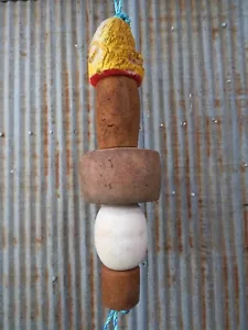 5 Old Fish Net Floats 23 Inches Long Fishing Buoys Bouys Tiki Hut Bar -(SF266) - Picture 1 of 3