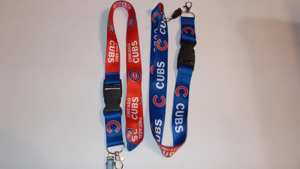 Dos cordones de béisbol MLB de los Chicago Cubs - impresos en ambos lados 25" de largo Foto 1 de 1