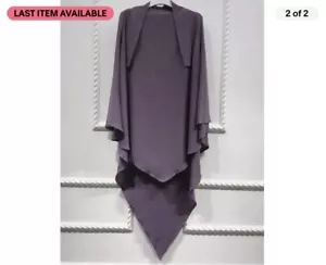 Diamond Khimar Instant Overhead Hijab Slip on Nidha Purple - Picture 1 of 1