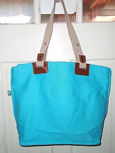 Tote bag Sun & Sand tourquoise large 15X20in. zipper close NWT free shipping - Picture 1 of 4