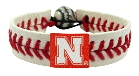 Nebraska Cornhuskers Classic Baseball Bracelet [NEW] NCAA Jewelry Wrist Necklace Cover