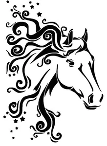 STENCILS CRAFTS TEMPLATES SCRAPBOOKING  HORSE HEAD STENCIL - 176  A4 MYLAR - Picture 1 of 1
