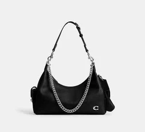 COACH Pocket Juliet Bag 30 Shoulder Bag Black CAM20 Outlet NEW - Picture 1 of 13