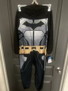 Batman Hooded Costume Style Super Hero Fleece Pajama Sleeper, Sizes S 6/7 - Picture 1 of 2