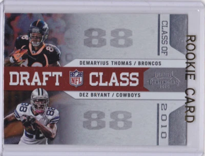 Dez Bryant & DeMaryius Thomas DUAL ROOKIE CARD 2010 RC Broncos Cowboys Football - Image 1 of 2