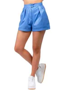 Stylish Handmade Women's Shorts Geniune Lambskin Leather Fashionable Casual Wear - Picture 1 of 8