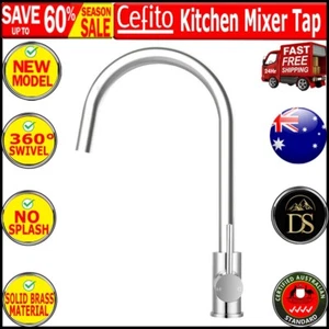 Cefito Kitchen Tap Mixer Basin Taps Faucet Vanity Sink Brass Chrome Swivel WELS - Picture 1 of 11