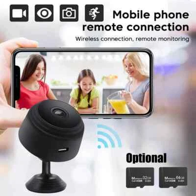 Smart Mini WiFi Kamera Wireless Night Cam mit Akku Home Security / 32GB/64GB TF - Bild 1 von 4