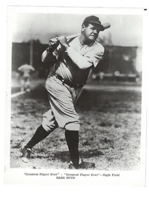 Babe Ruth Greatest Player New York Yankees 1980's 8x10 Team Issued Photo RH2 - Picture 1 of 1
